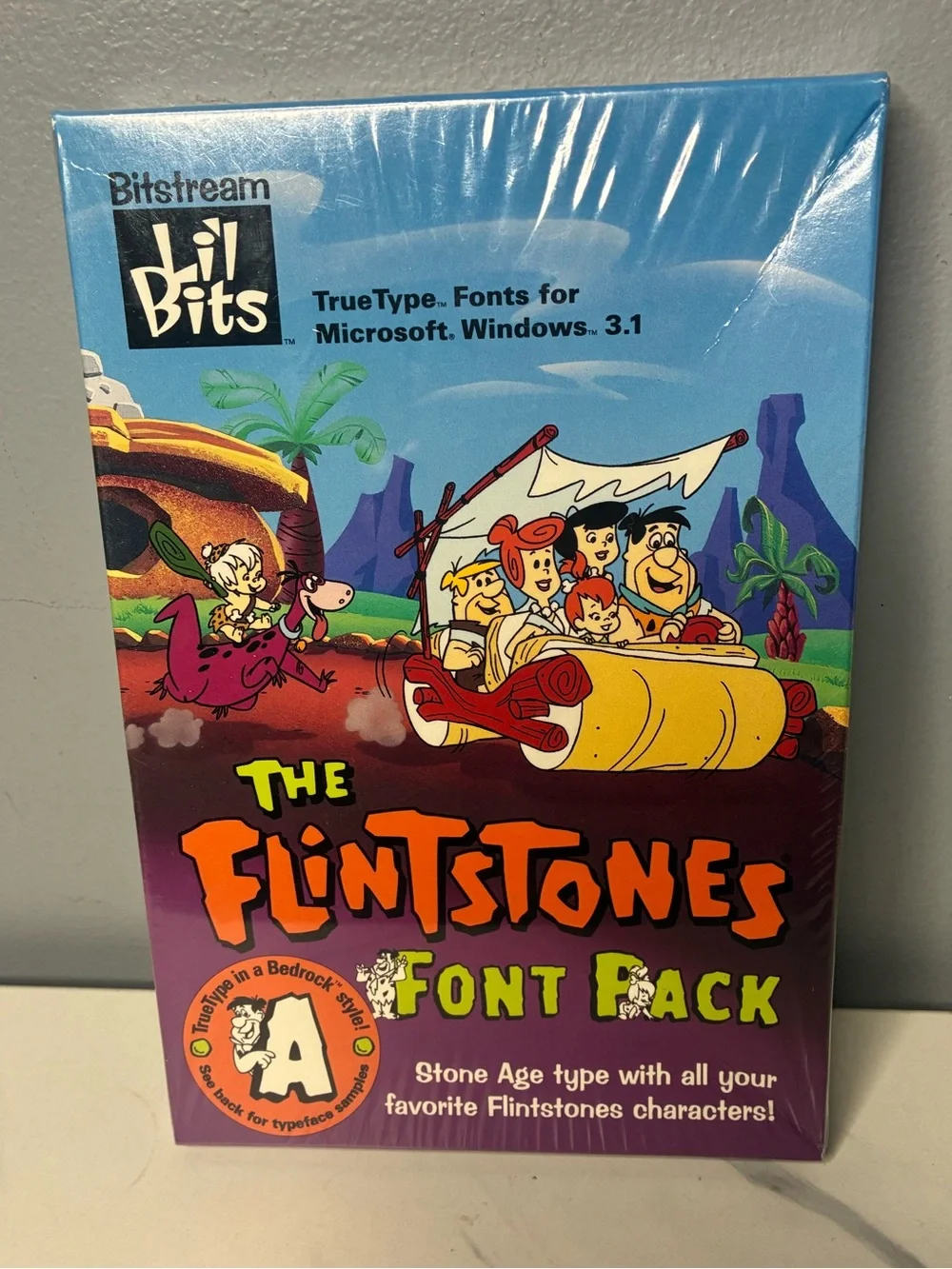 Sealed Flintstones Font Pack for Windows 3.1 Bitstream Lil Bits Software
